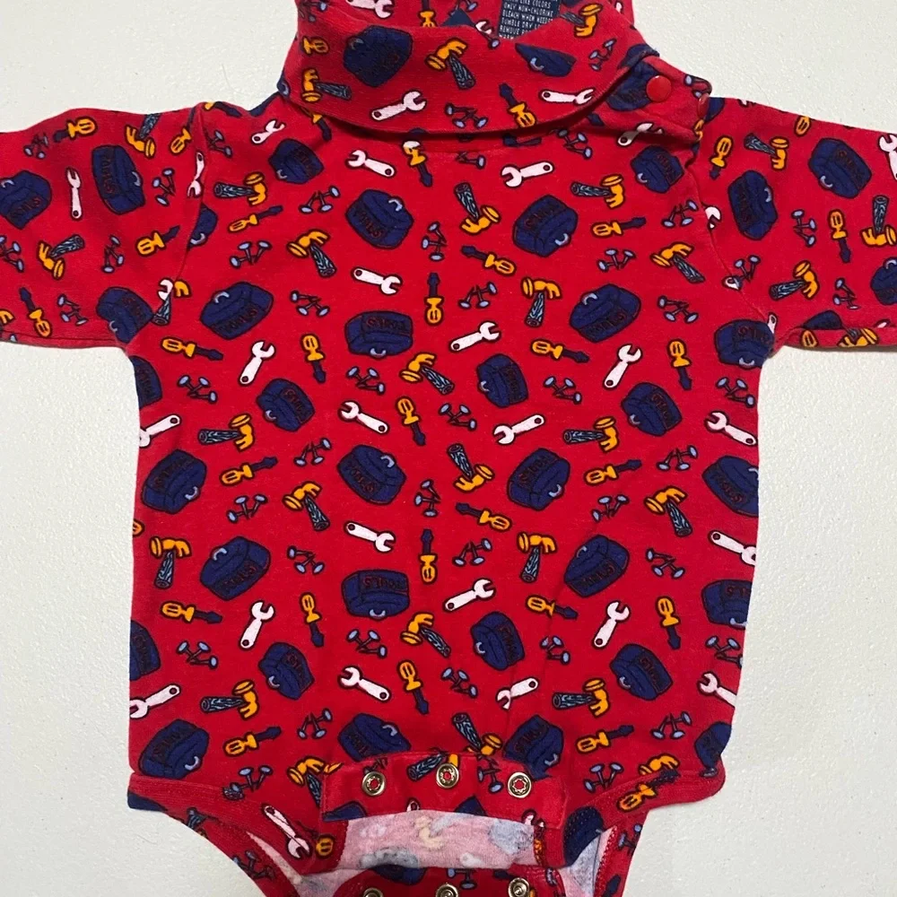 90s Tool Pattern Baby Onsie - Picture 1 of 6